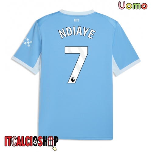 Manchester City Iliman Ndiaye #7 Prima Maglia 2026-27 Manica Corta
